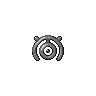 Unown M (unown) game sprite