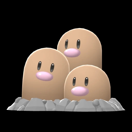 Dugtrio (dugtrio) game sprite
