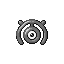 Unown M (unown) game sprite
