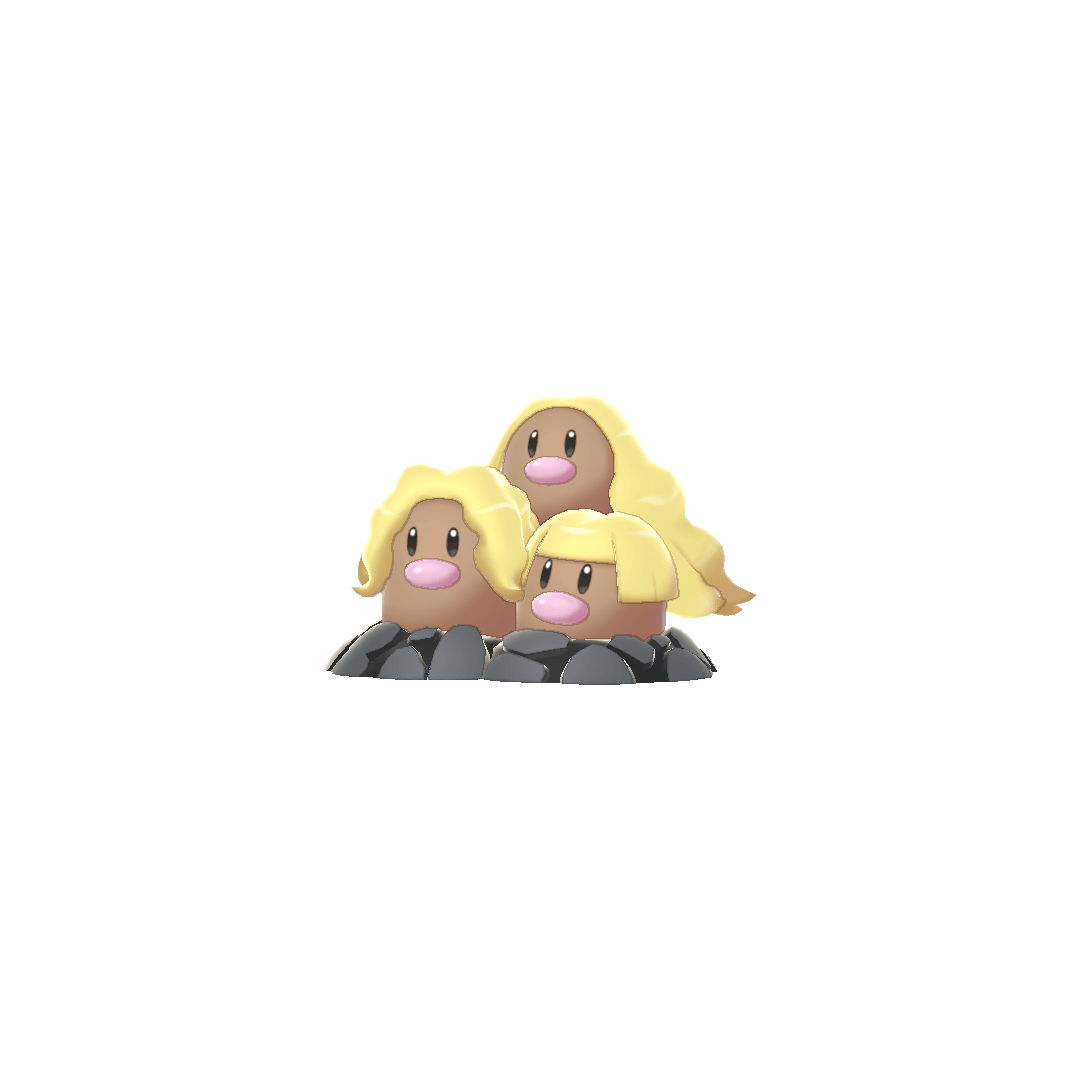 Dugtrio Alolan (dugtrio) game sprite
