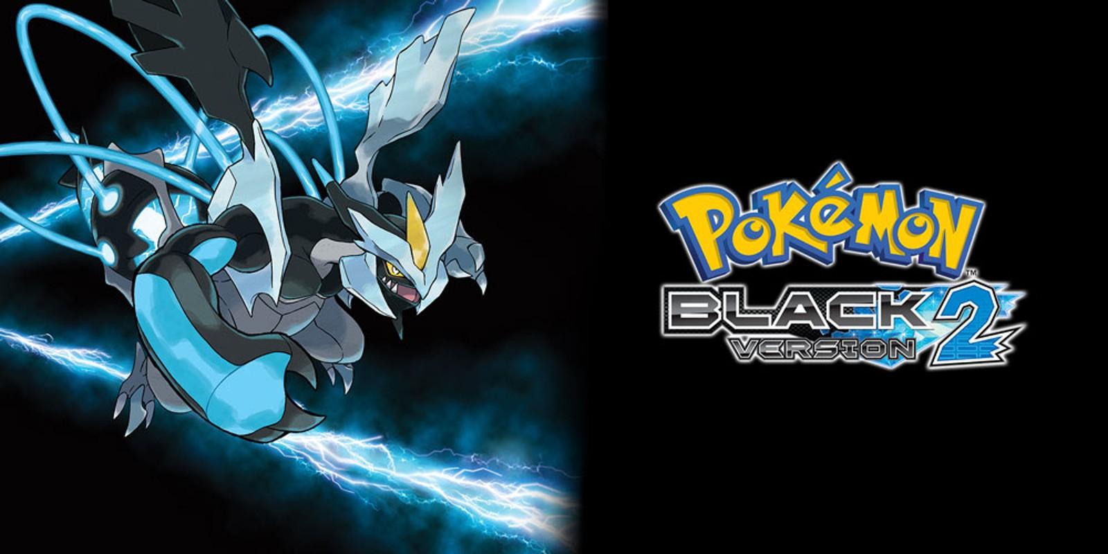 A banner image for Pokemon Black 2 featuring Kyurem on the left and the words "Pokemon Black Version 2" on the right