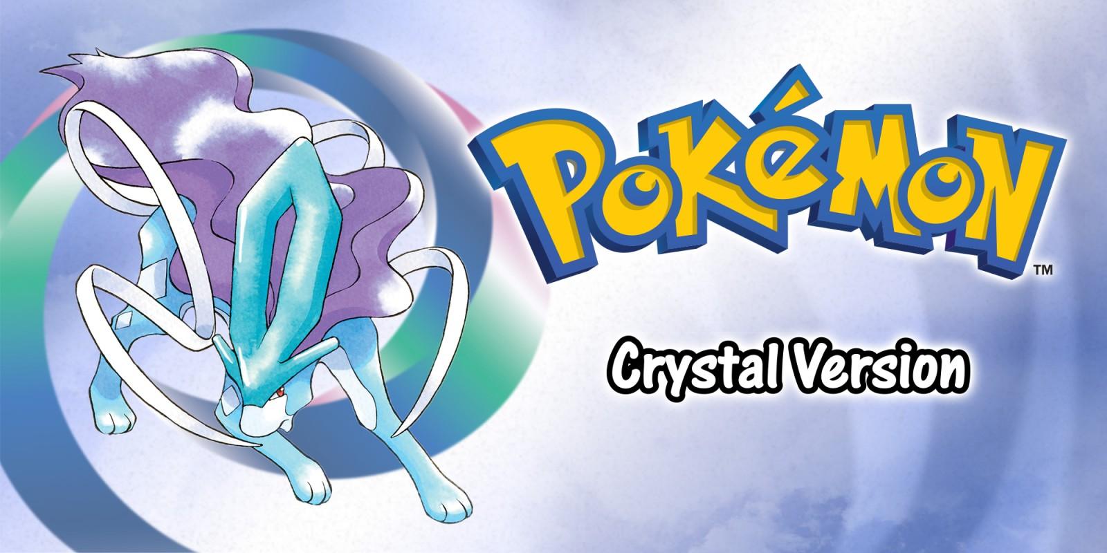 A banner image from the nintendo 3DS eShop featuring a Suicune on the left with the text "Pokemon Crystal Version" on the right