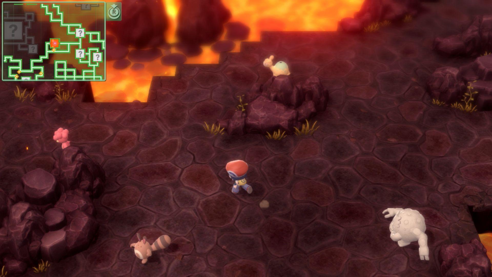 The Fire-type Lava area in the improved Undergound.