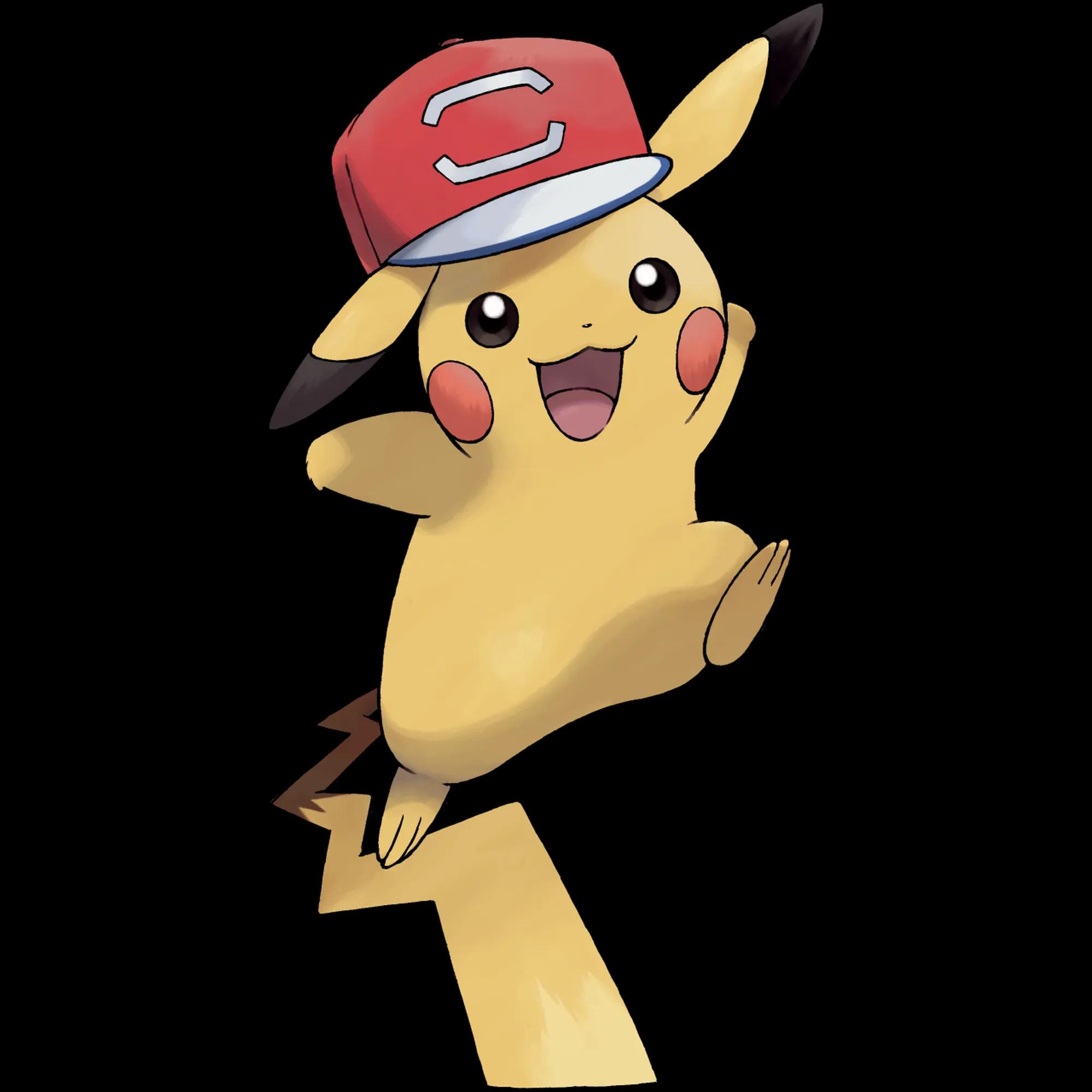 Pikachu Alola Cap (pikachu) official artwork