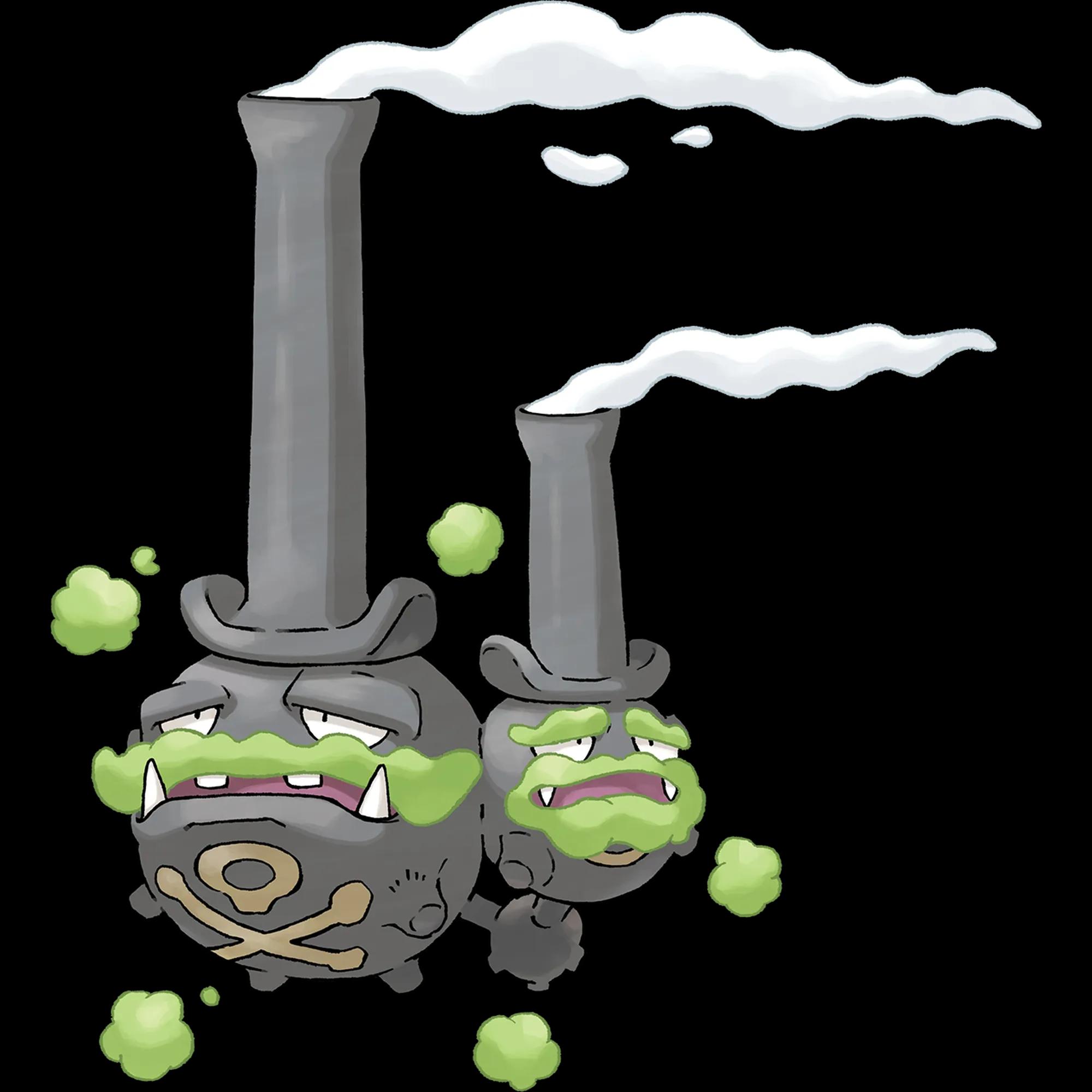 Weezing Galarian (weezing) official artwork