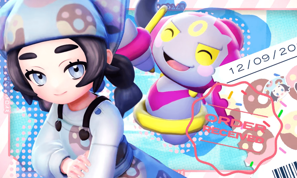 ansha and hoopa from the legends: z-a mega dimension DLC about to make donuts