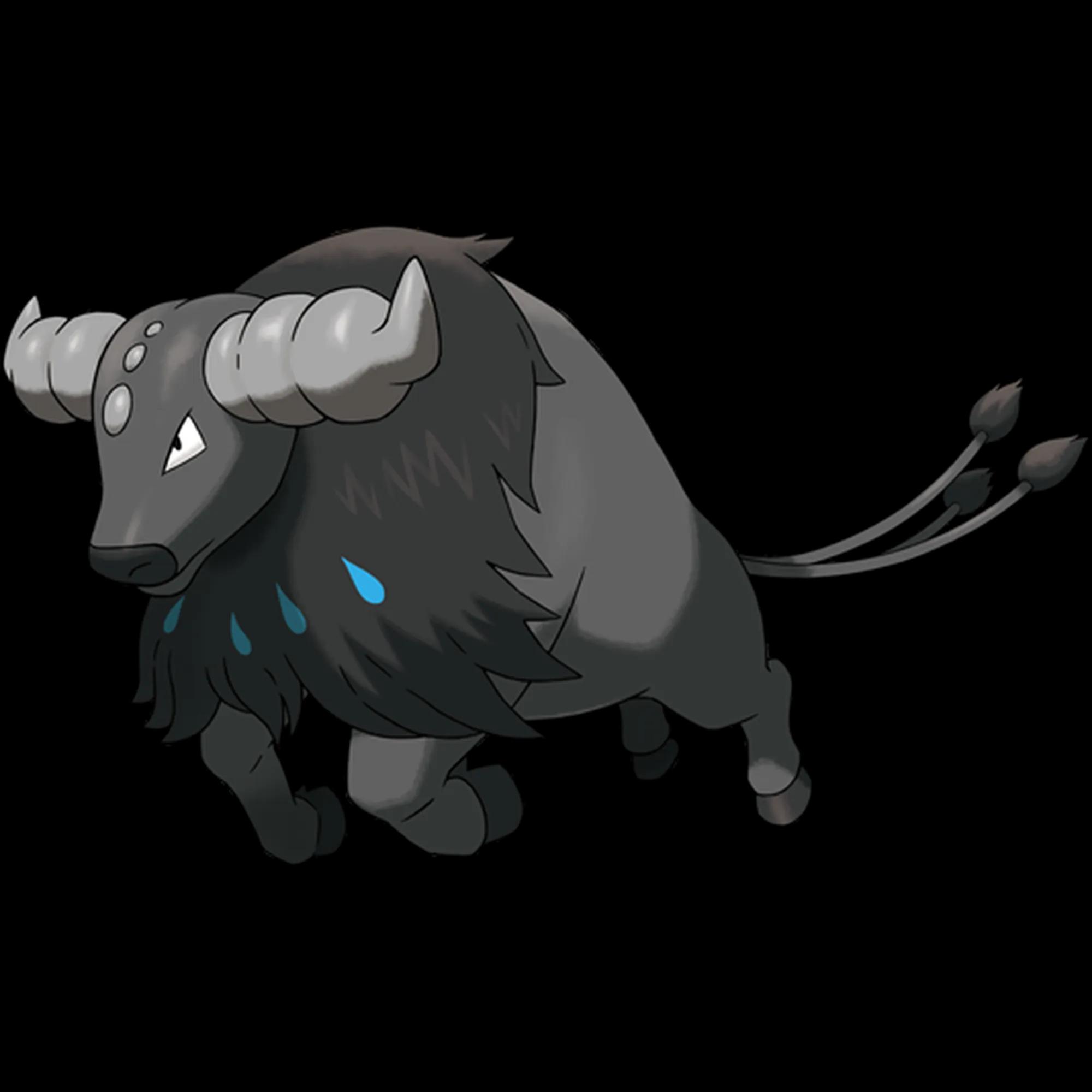 Tauros Paldean Aqua Breed (tauros) official artwork