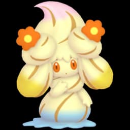 Alcremie (Rainbow Swirl Flower) official artwork