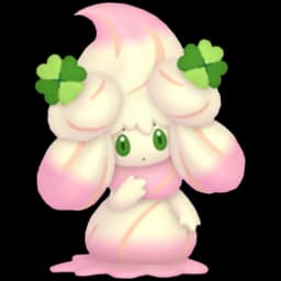 Alcremie (Ruby Swirl Clover) official artwork