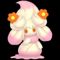Alcremie (Ruby Swirl Flower) official artwork