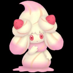 Alcremie (Ruby Swirl Strawberry) official artwork