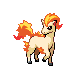 Ponyta (ponyta) game sprite