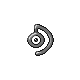 Unown D (unown) game sprite