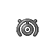 Unown M (unown) game sprite