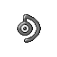 Unown D (unown) game sprite