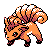 Vulpix (vulpix) game sprite