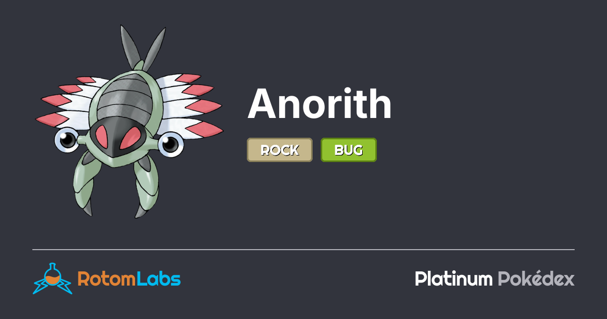 Anorith Line Anorith | RotomLabs Platinum Pokédex