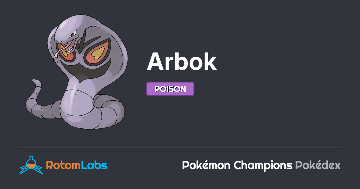 Pokemon Raboo Arbok | RotomLabs Pokémon Champions Pokédex