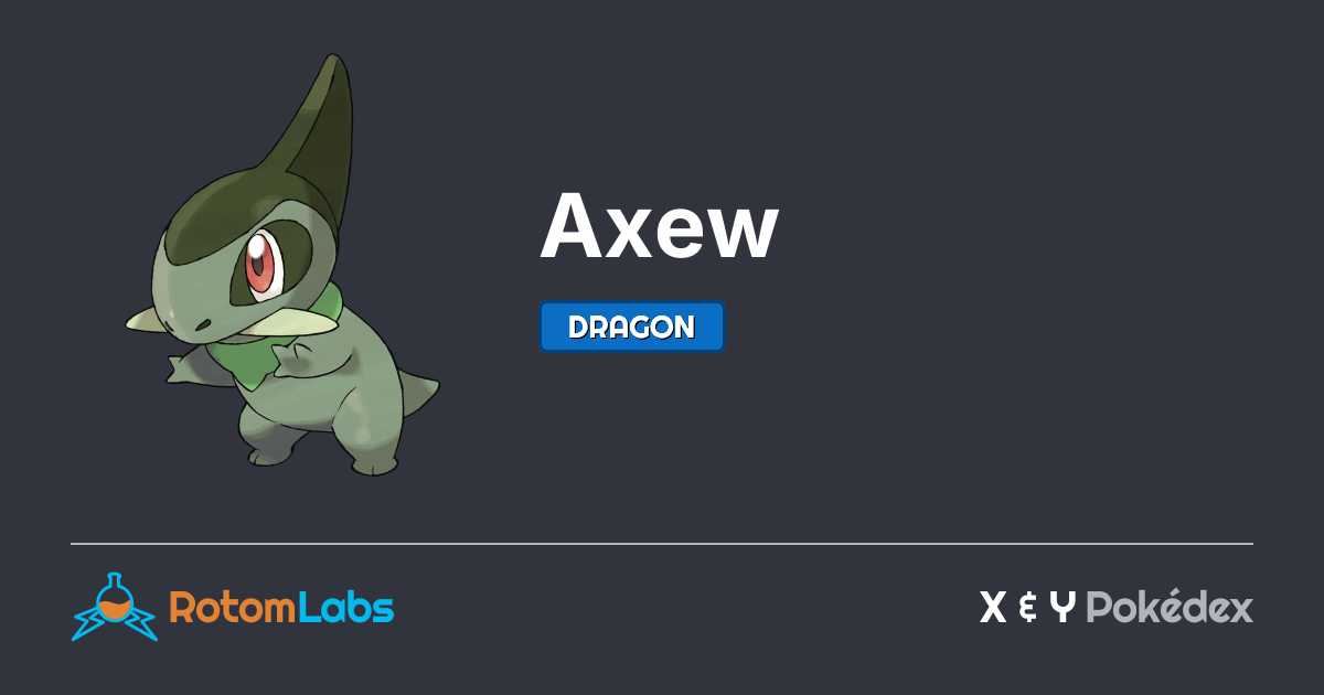 Axew Base Axew in Pokémon X & Y | RotomLabs Pokédex