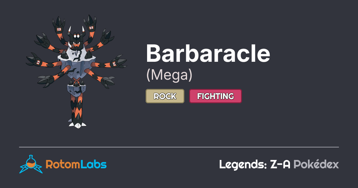 Mega Barbaracle | RotomLabs Legends: Z-A Pokédex