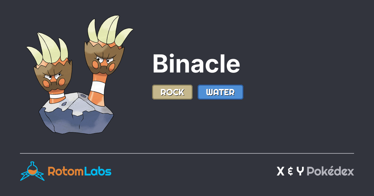 Binacle Binacle | RotomLabs X & Y Pokédex