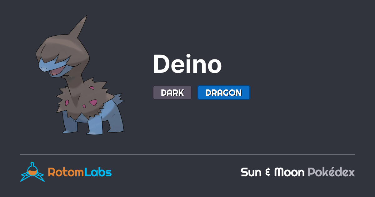 Deino Insect Deino | RotomLabs Sun & Moon Pokédex