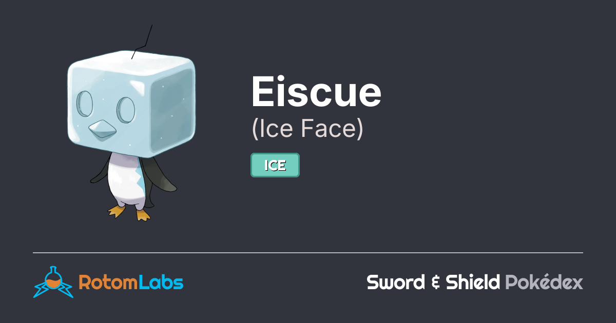 Esque Pokemon Ice Face Eiscue | RotomLabs Sword & Shield Pokédex