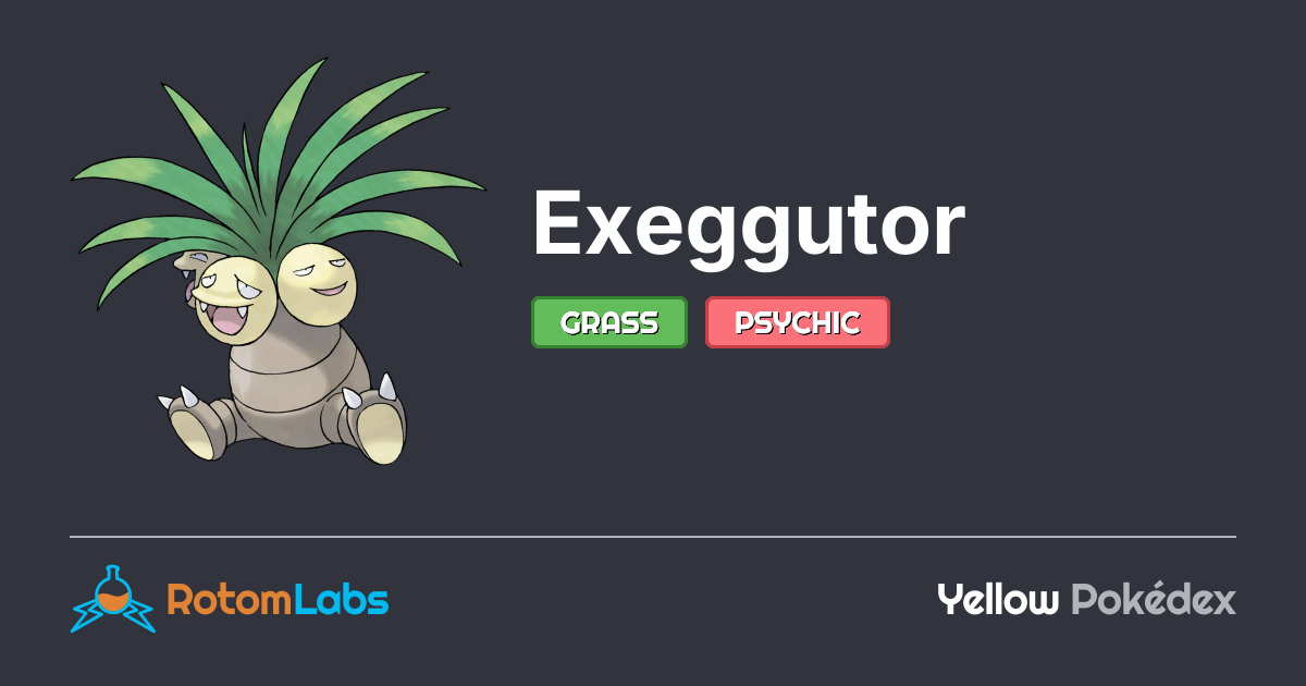 Exeggutor Minecraft Exeggutor | RotomLabs Yellow Pokédex