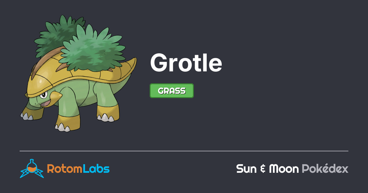 Grotle Transparent Grotle | RotomLabs Sun & Moon Pokédex