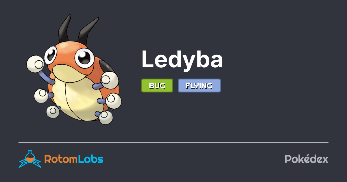 Ledtba Evolution Ledyba | RotomLabs Pokédex