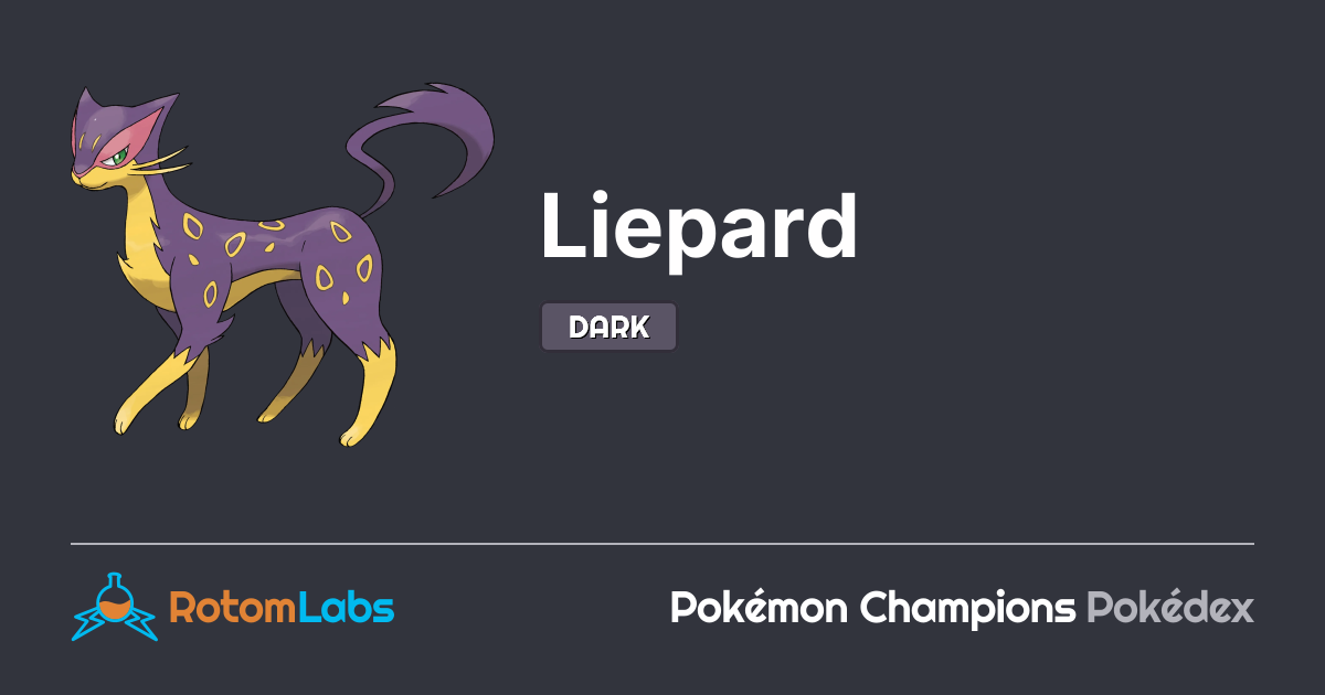 Lierpard Liepard | RotomLabs Pokémon Champions Pokédex
