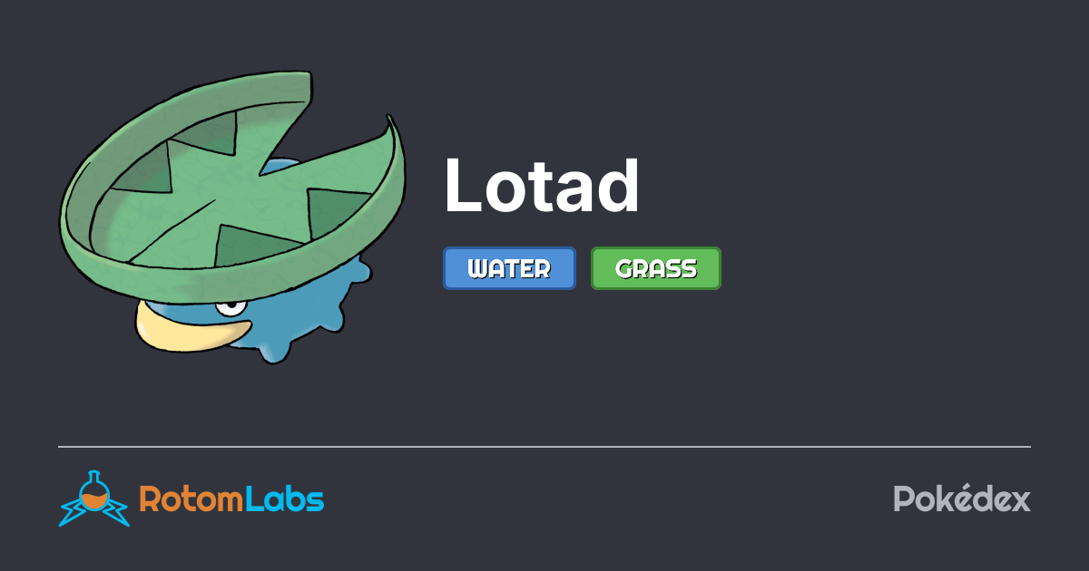 Lotad Lotad | RotomLabs Pokédex