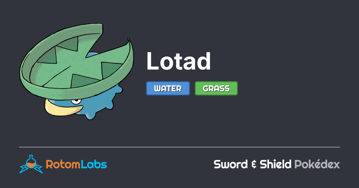 Lotad Stack Lotad | RotomLabs Sword & Shield Pokédex