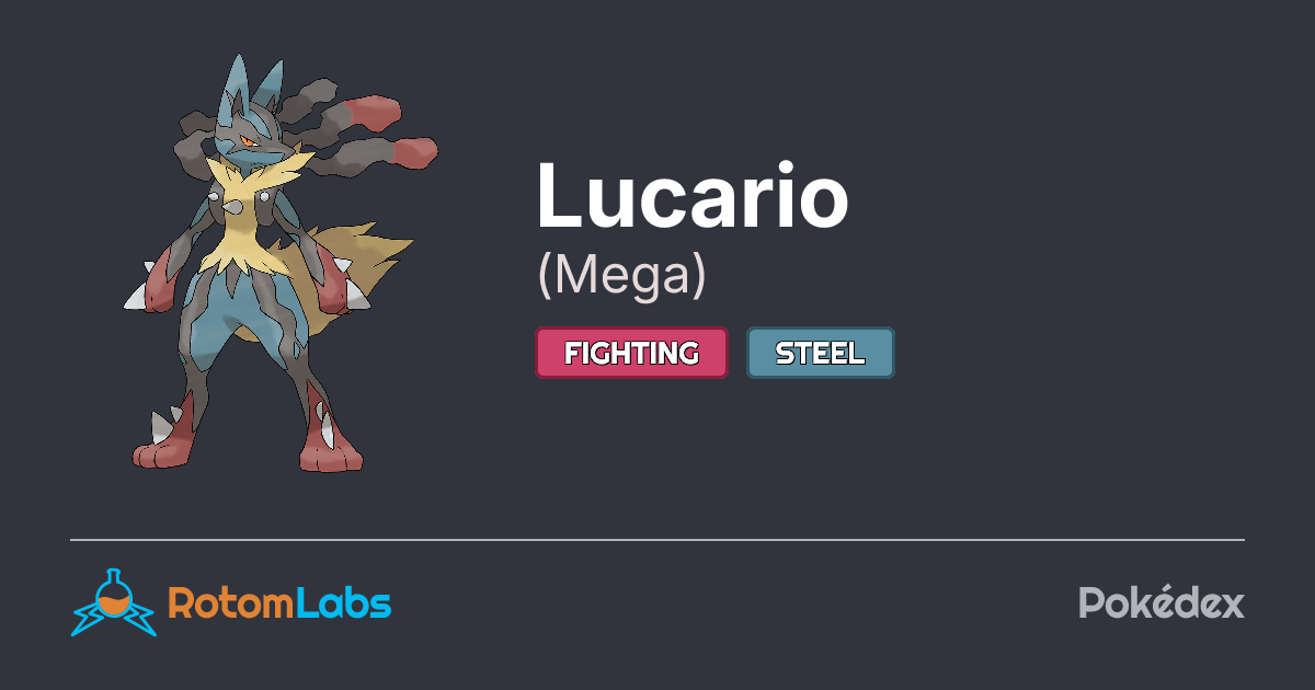 Mega Lucario | RotomLabs Pokédex