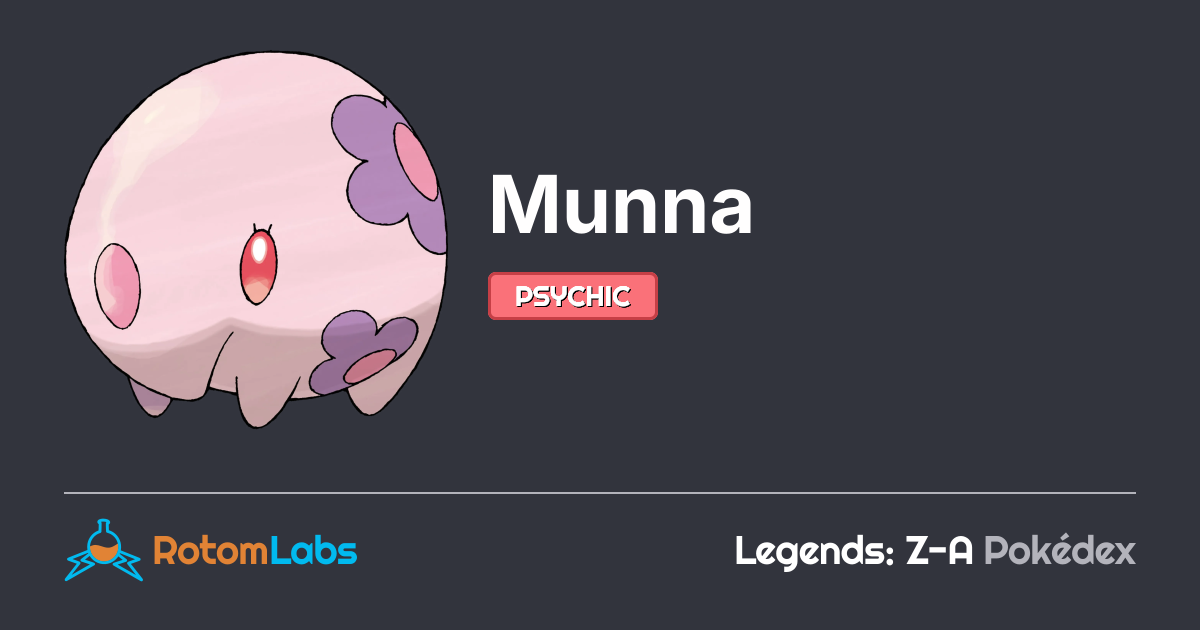 Munna Robi Munna | RotomLabs Legends: Z-A Pokédex