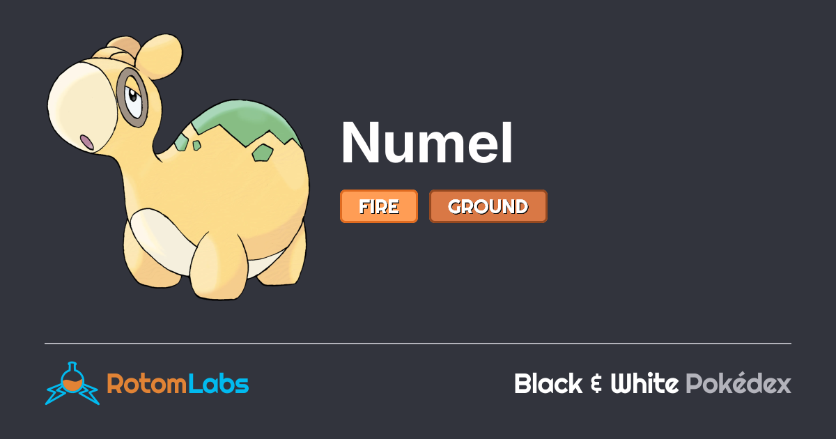 Numel Db Numel | RotomLabs Black & White Pokédex