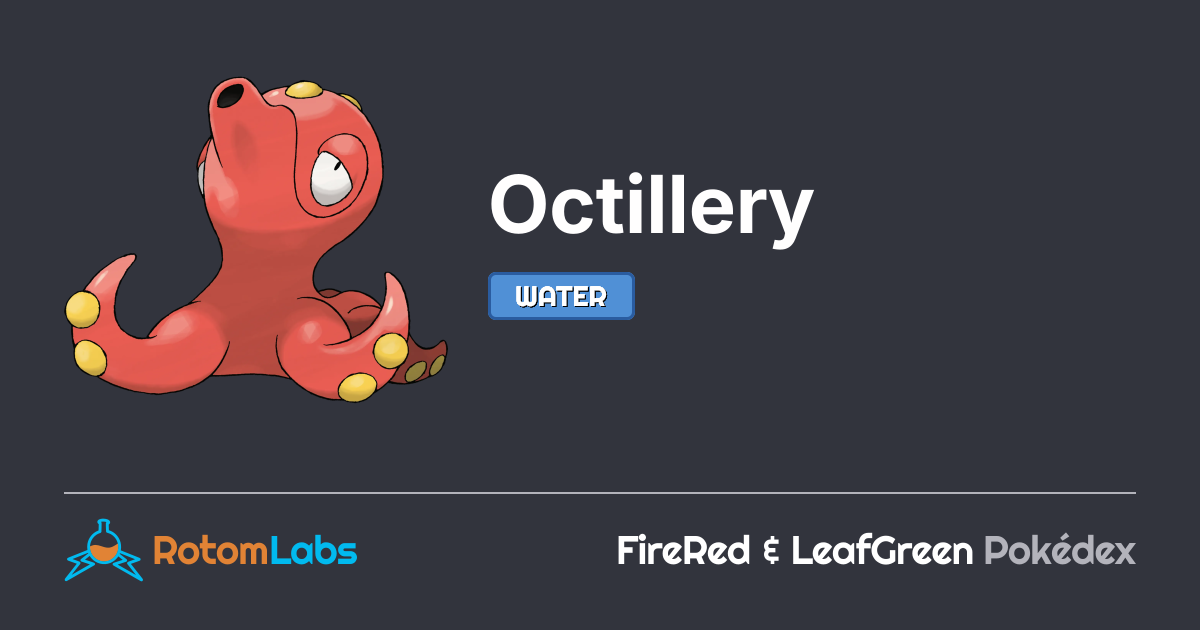 Octillery Merch Octillery | RotomLabs FireRed & LeafGreen Pokédex