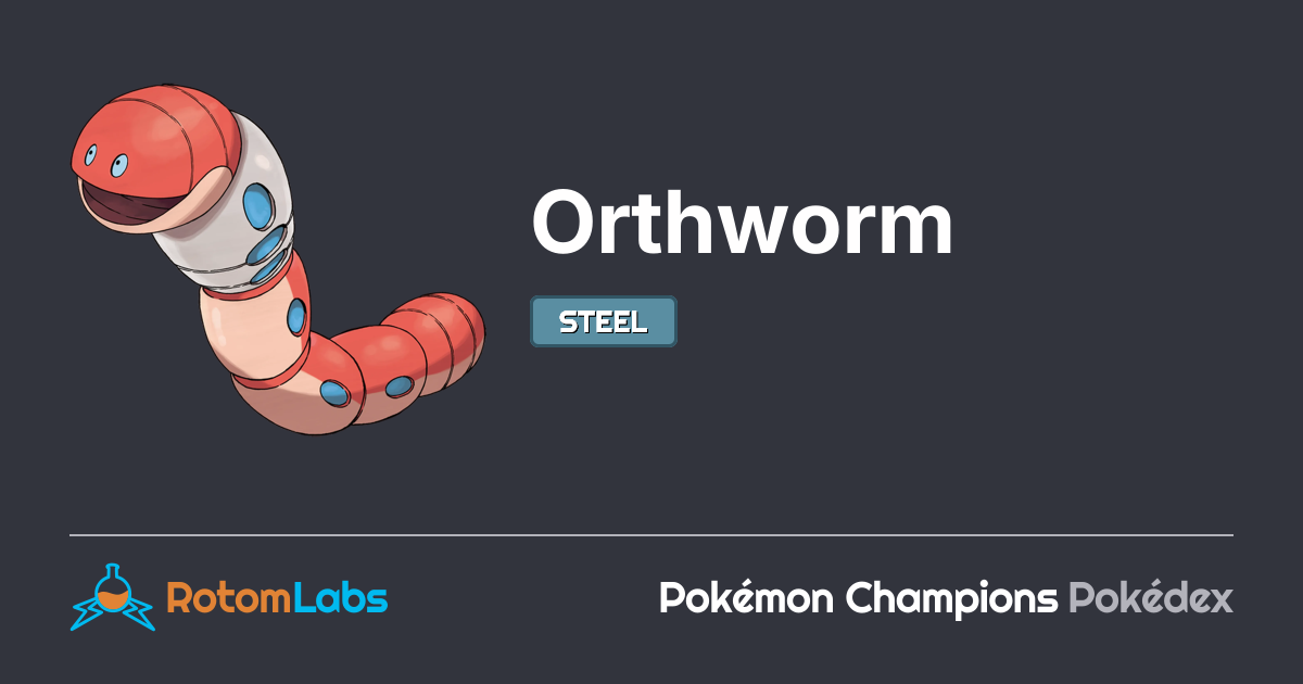 Orthworm With Out Shell Orthworm | RotomLabs Pokémon Champions Pokédex