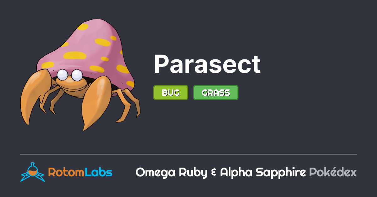 Parasect Sprites Rby Parasect | RotomLabs Omega Ruby & Alpha Sapphire Pokédex