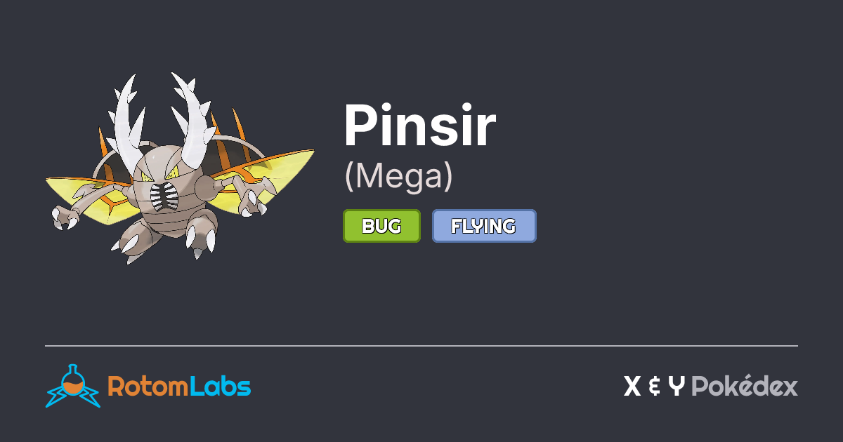 Mega Pinsir | RotomLabs X & Y Pokédex