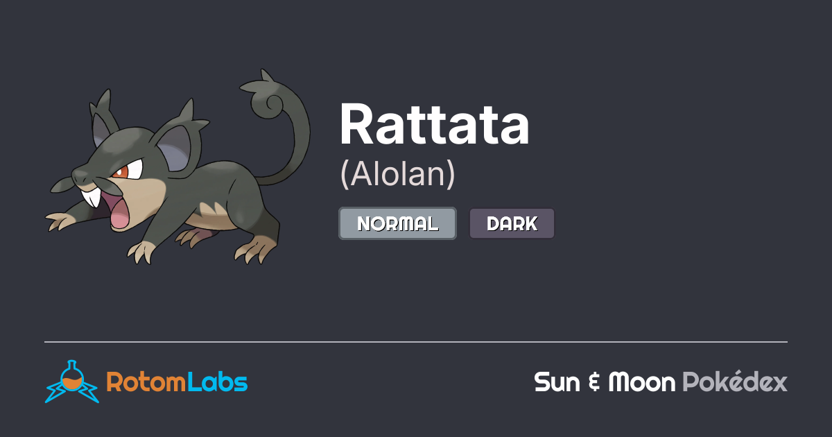 Alolan Raticate Size Alolan Rattata | RotomLabs Sun & Moon Pokédex