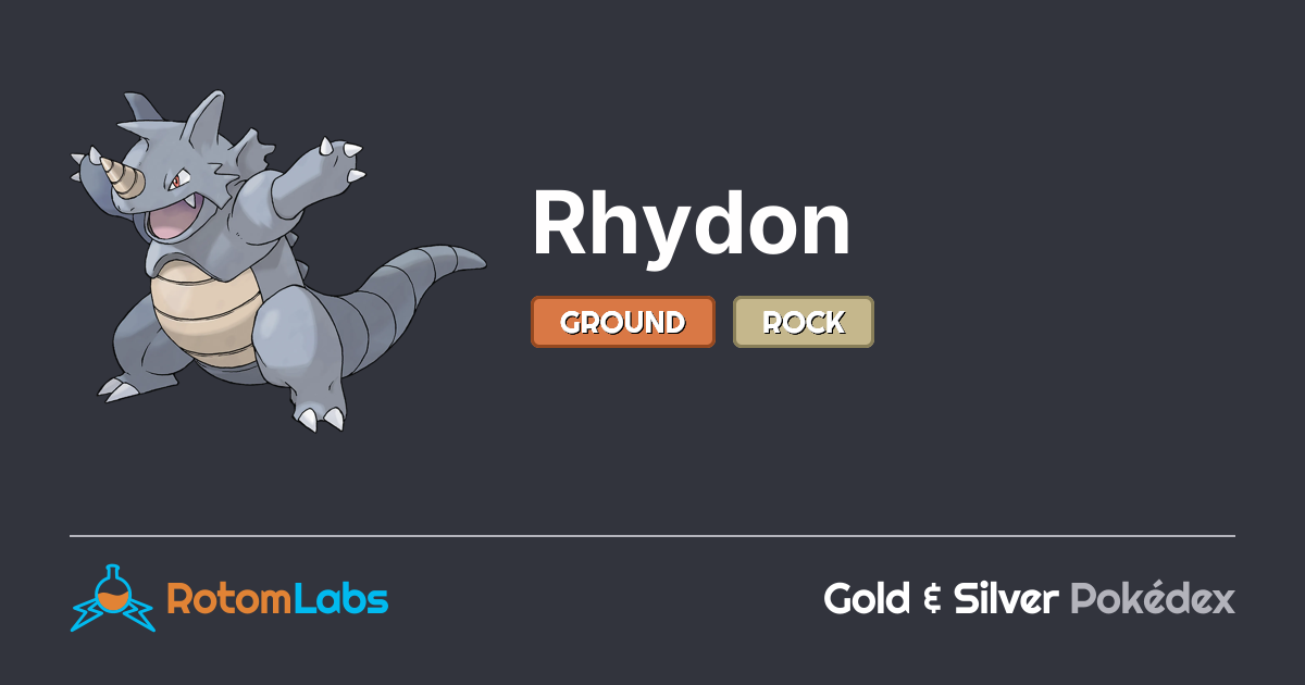 Rhydon Rival Rhydon | RotomLabs Gold & Silver Pokédex