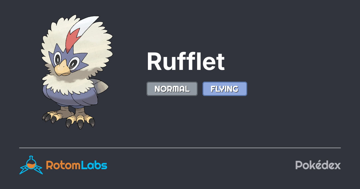 Pokemon Ruffuf Rufflet | RotomLabs Pokédex