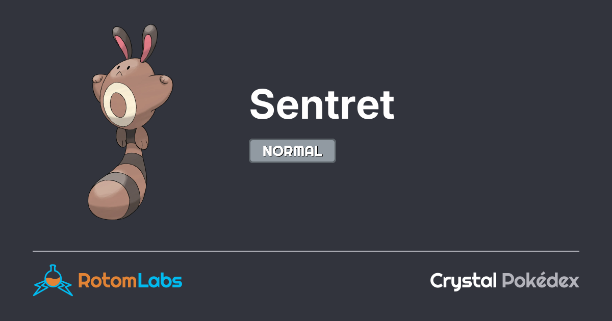 Sentret Pokemon Type Sentret | RotomLabs Crystal Pokédex