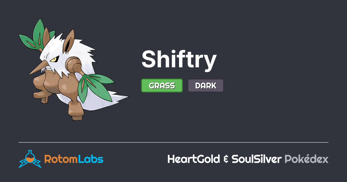 Shiftry Back Sprite Shiftry in Pokémon HeartGold & SoulSilver | RotomLabs Pokédex