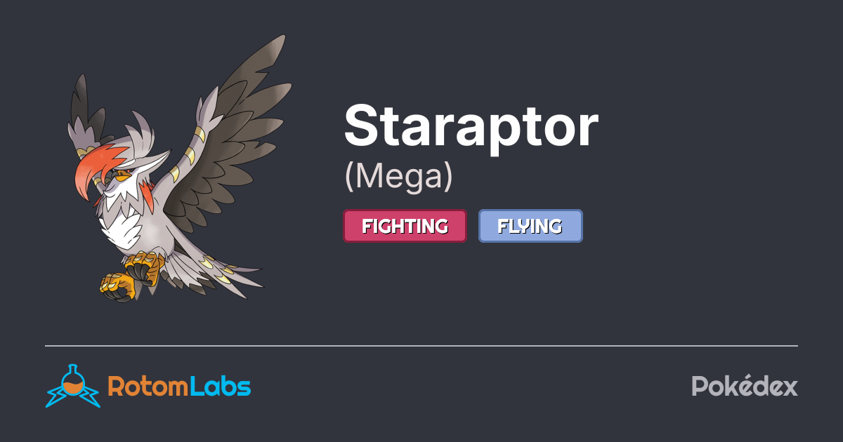 Pokemon Stratoaster Mega Staraptor | RotomLabs Pokédex