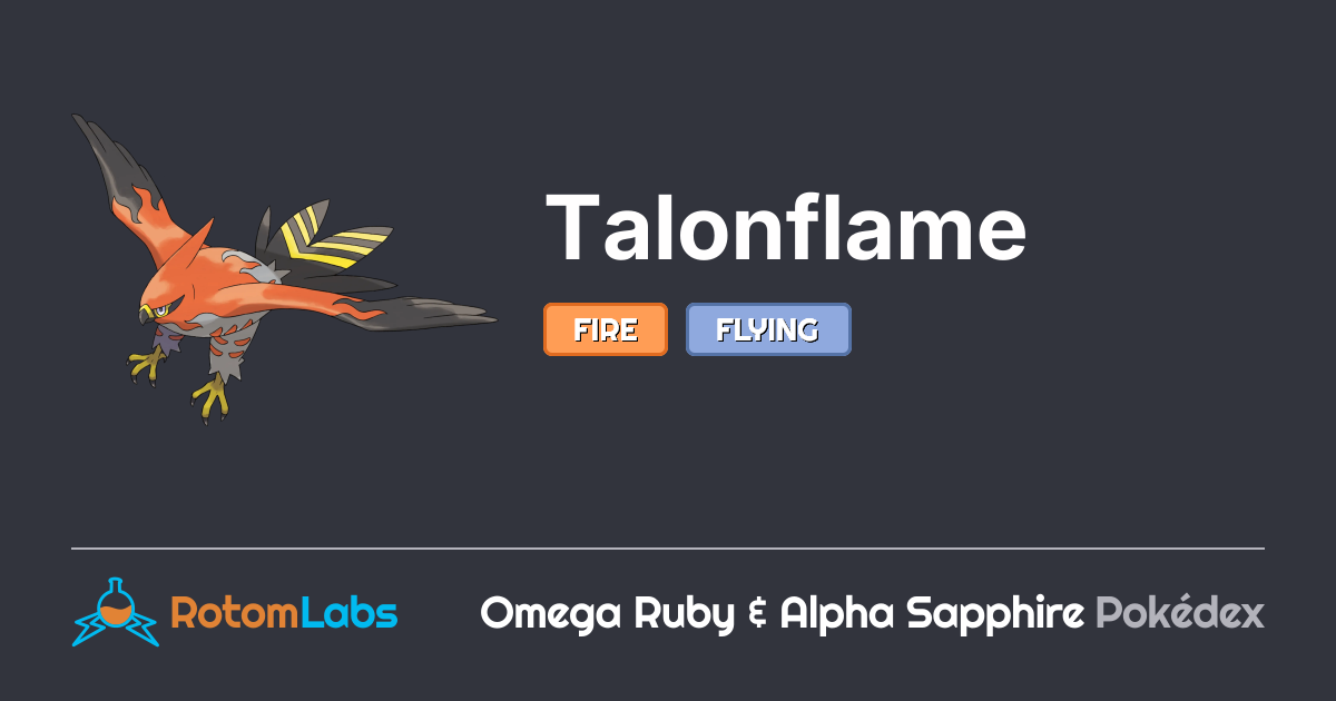 Ruby Tal Con Talonflame | RotomLabs Omega Ruby & Alpha Sapphire Pokédex