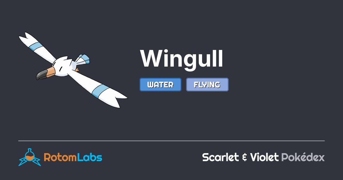 Wingull Sticker Wingull | RotomLabs Scarlet & Violet Pokédex