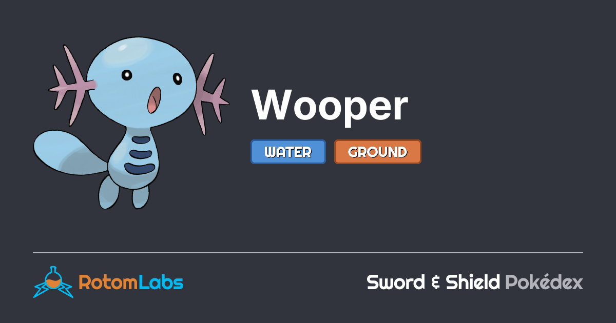 Armless Pokemon Wooper | RotomLabs Sword & Shield Pokédex