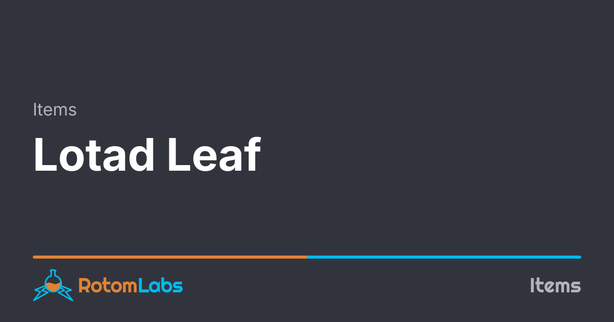 Lotad Leaf - Pokémon Item | RotomLabs